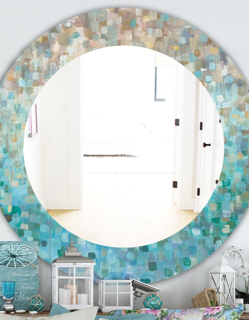 DesignQ Silver Orchid Brian 'Blocked Abstract - Traditional Mirror
