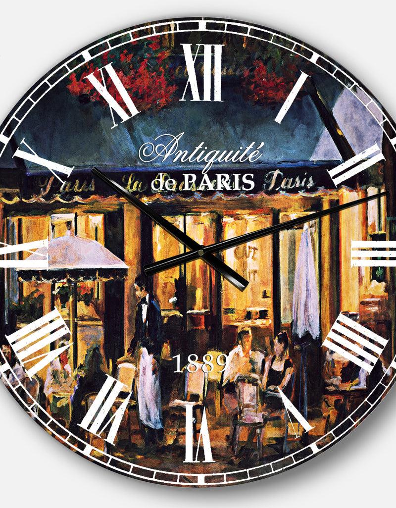 DesignQ Silver Orchid Fonteney French Country Oversized Metal Clock