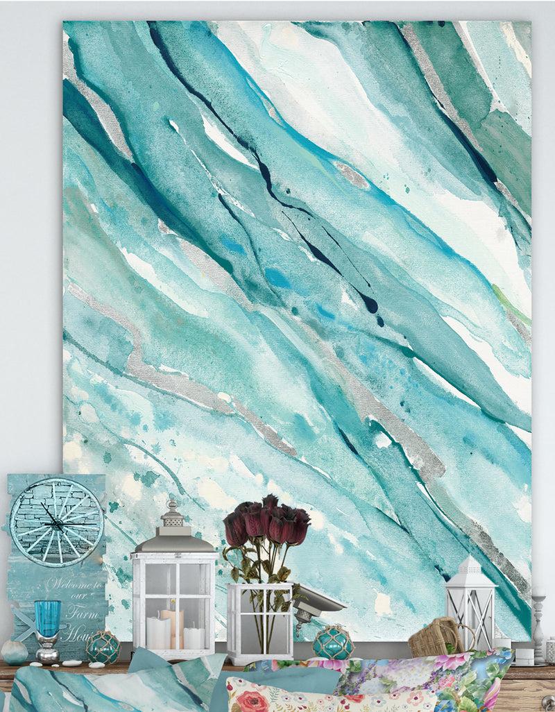 DesignQ Silver Springs I Blue Green - Nautical & Coastal Canvas Art