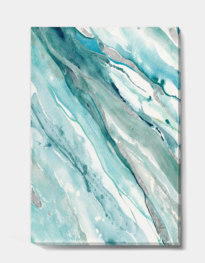 DesignQ Silver Springs II Blue Green - Nautical & Coastal Canvas Artwork