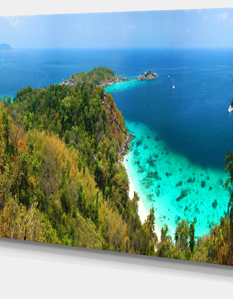 DesignQ Similan Islands Paradise Bay - Modern Seascape Canvas Artwork