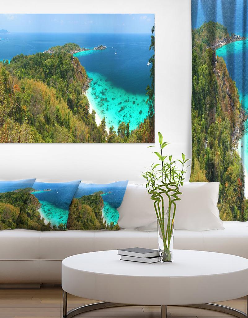 DesignQ Similan Islands Paradise Bay - Modern Seascape Canvas Artwork