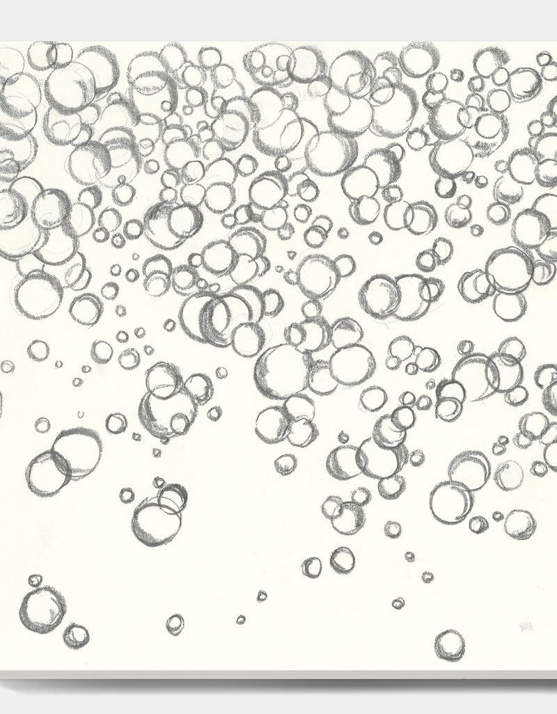 DesignQ Simple Bubbles I - Mid-Century Modern Gallery-wrapped Canvas