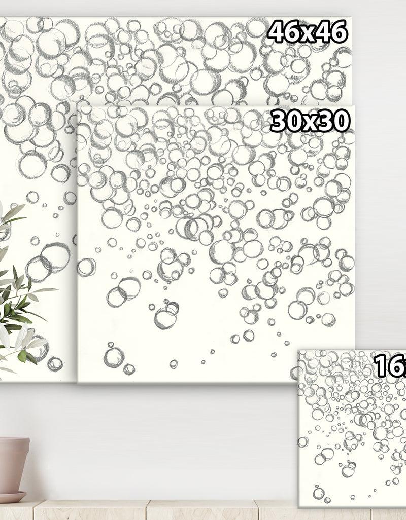 DesignQ Simple Bubbles I - Mid-Century Modern Gallery-wrapped Canvas