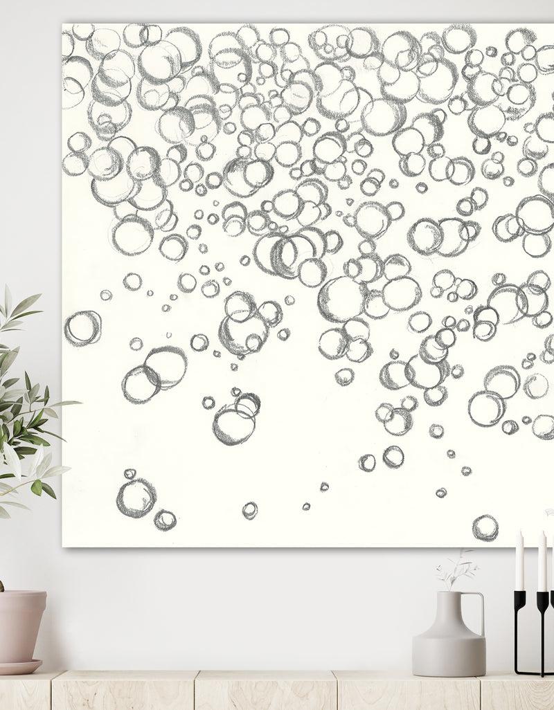 DesignQ Simple Bubbles I - Mid-Century Modern Gallery-wrapped Canvas