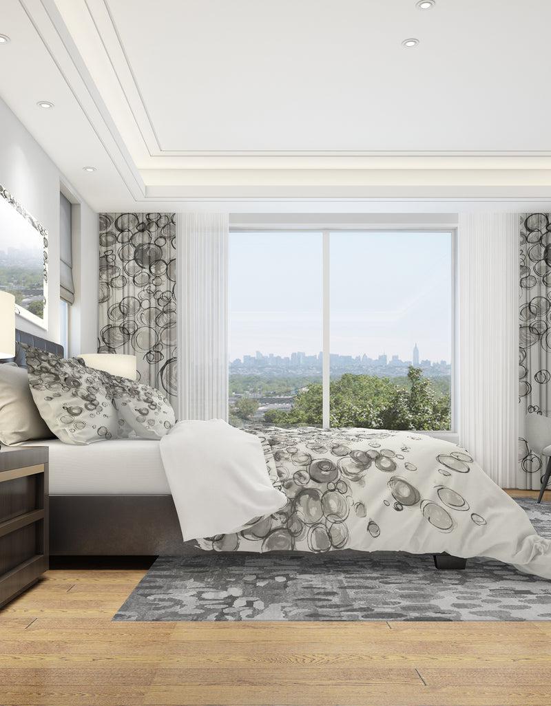 DesignQ Simple Bubbles IV - Geometric Duvet Cover Set