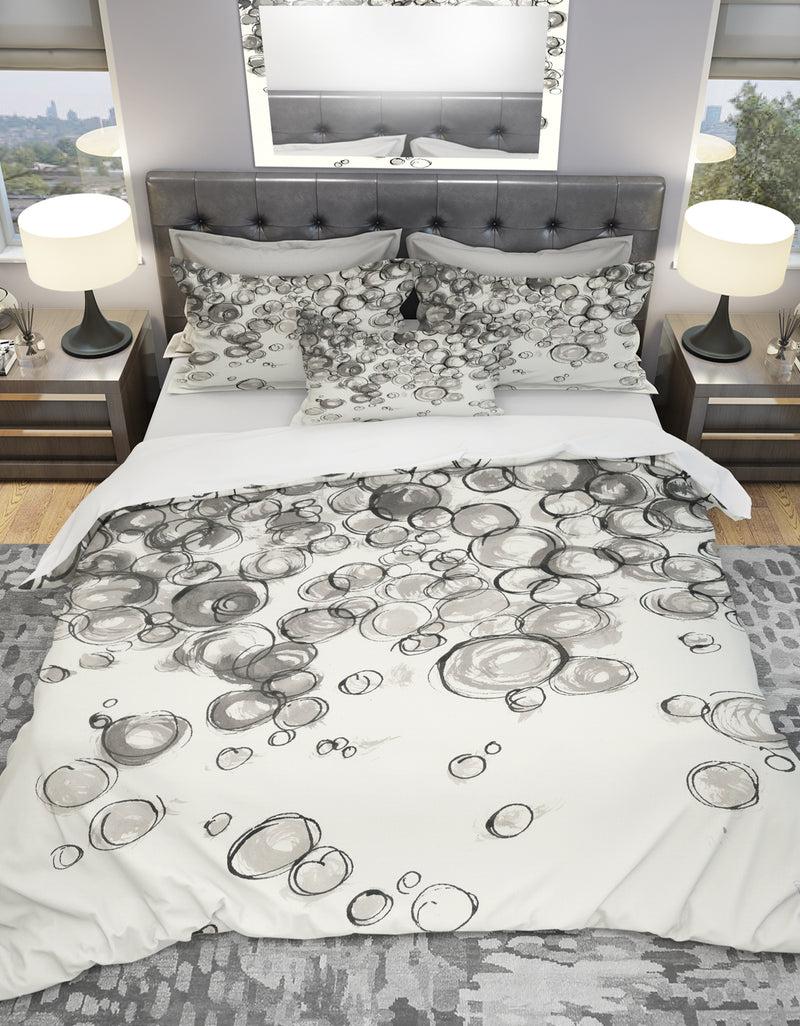 DesignQ Simple Bubbles IV - Geometric Duvet Cover Set