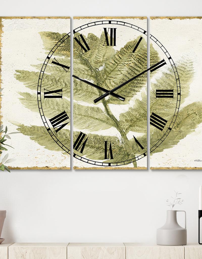 DesignQ Simple Forest I - Cottage 3 Panels Oversized Wall CLock