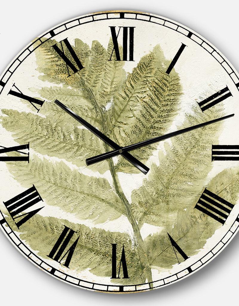 DesignQ Simple Forest I - Floral & Botanical Large Wall CLock