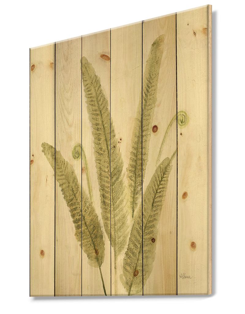 DesignQ Simple Forest III - Farmhouse Print On Natural Pine Wood