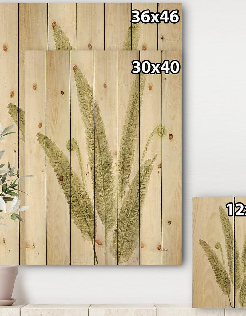 DesignQ Simple Forest III - Farmhouse Print On Natural Pine Wood