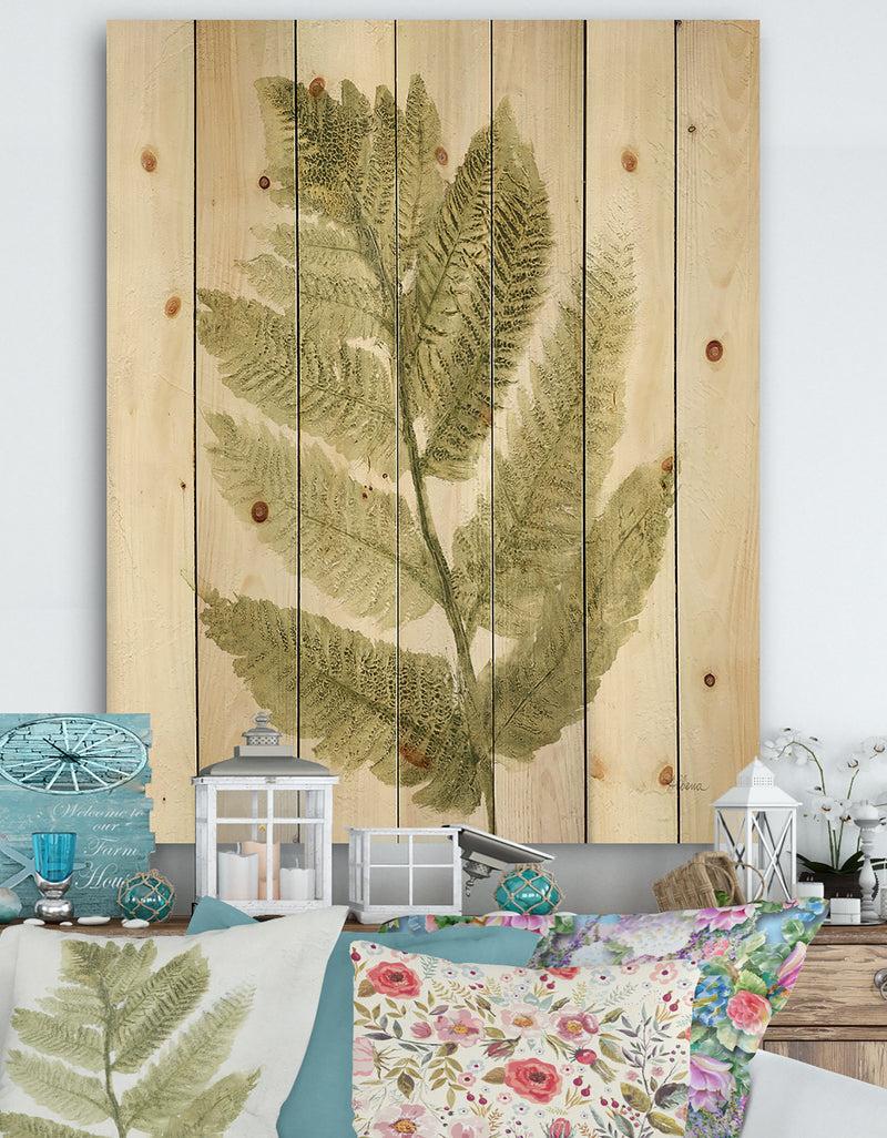 DesignQ Simple Forest IV - Farmhouse Print on Natural Pine Wood