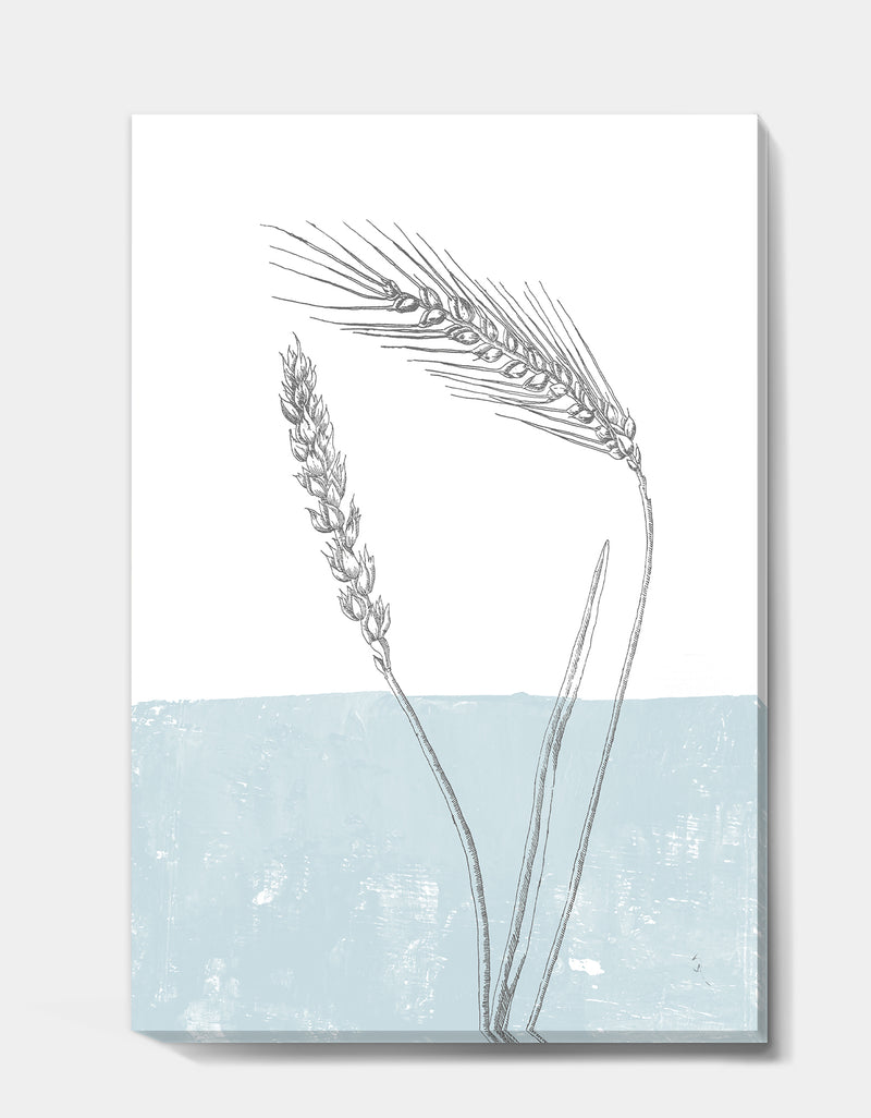 DesignQ Simple Natural Element - Wheat I - Cottage Gallery-wrapped Canvas