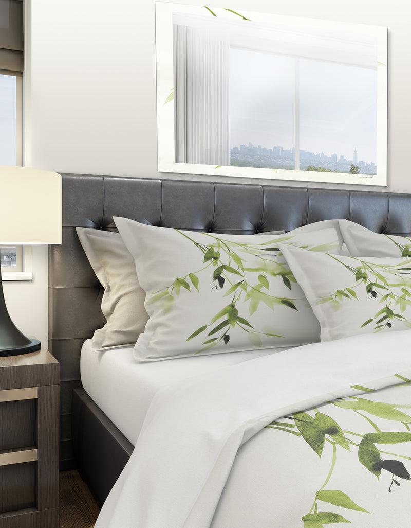 DesignQ Simplist Bamboo Leaves I - Cottage Duvet Cover Set