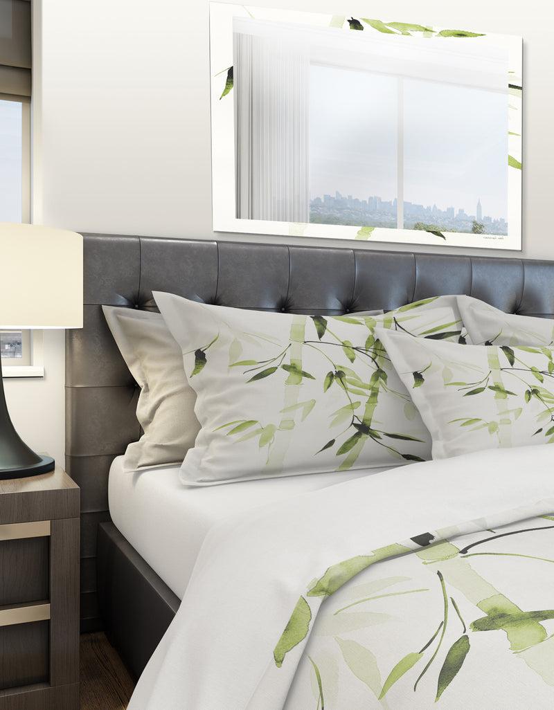 DesignQ Simplist Bamboo Leaves II - Cottage Duvet Cover Set