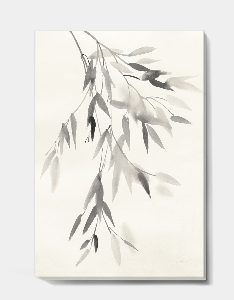 DesignQ Simplist Bamboo Leaves IV - Cabin & Lodge Canvas Artwork