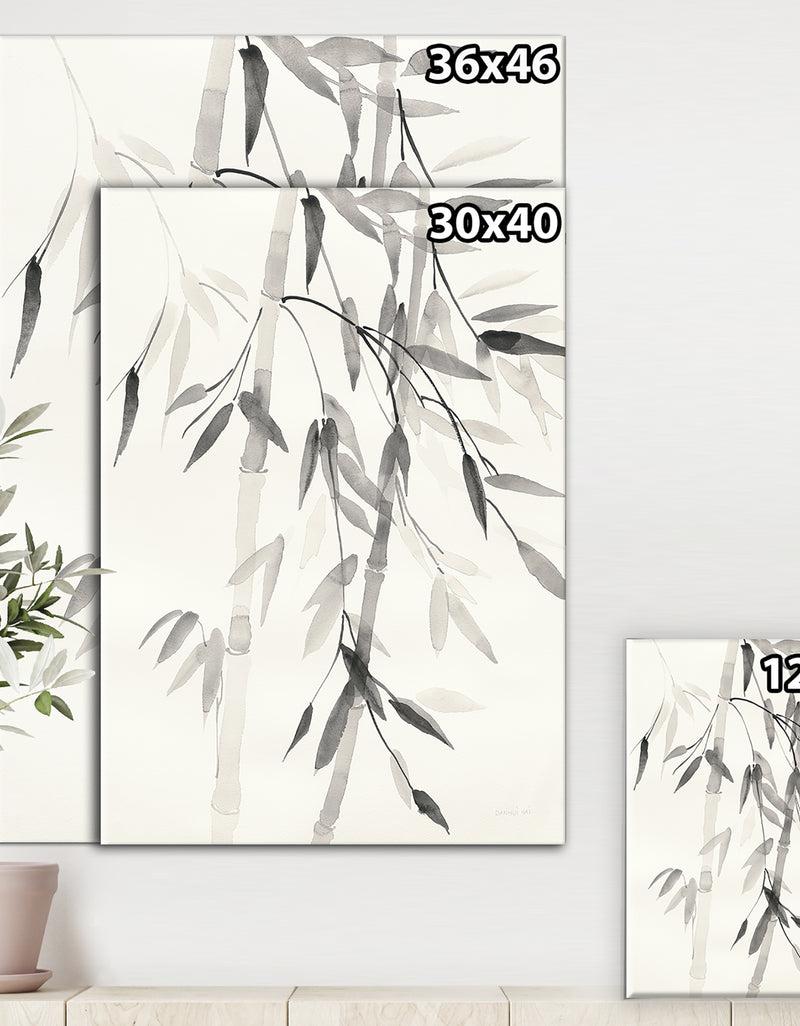 DesignQ Simplist Bamboo Leaves V - Cabin & Lodge Gallery-wrapped Canvas