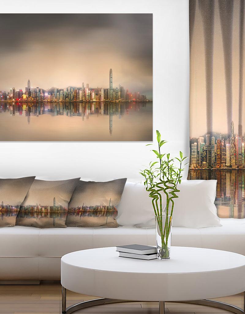 DesignQ Singapore Financial District Skyscrapers - Cityscape Canvas print