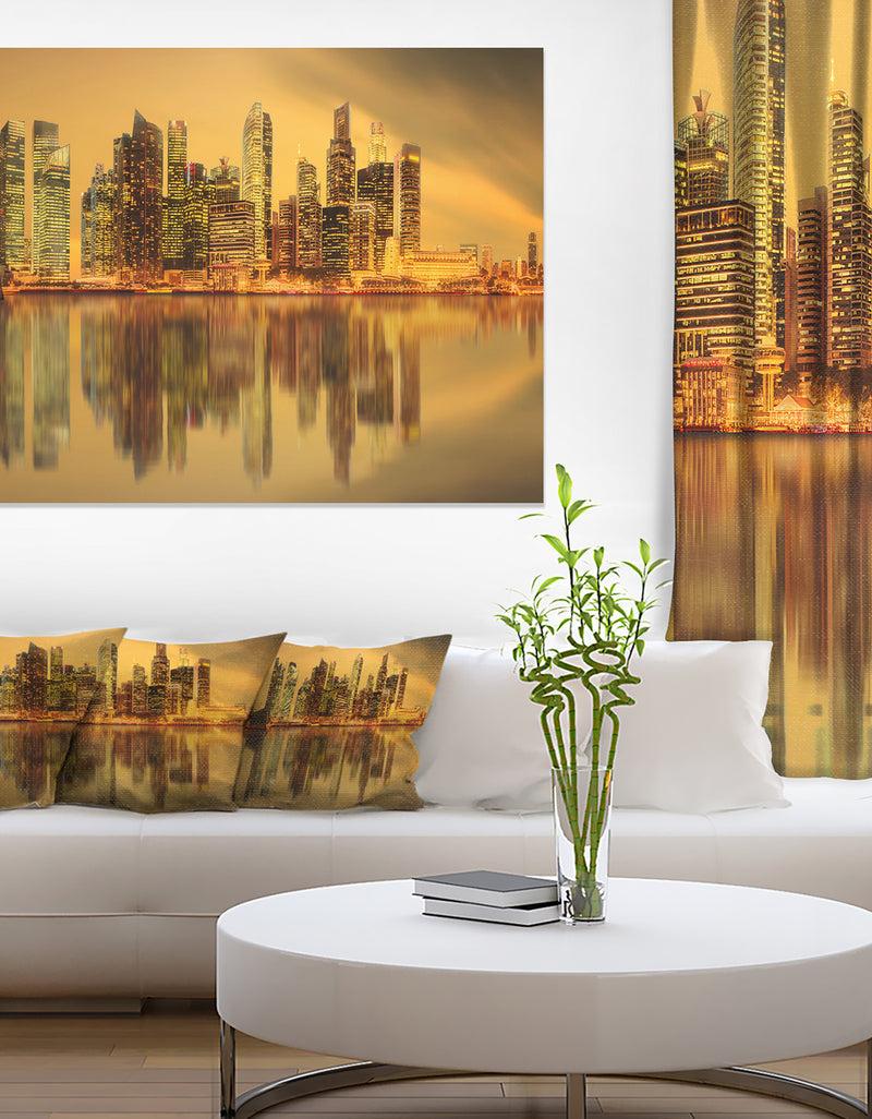 DesignQ Singapore Marina Bay Skyscrapers - Cityscape Canvas print