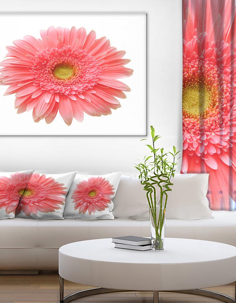 DesignQ Single Daisy On White Background - Modern Floral Wall Artwork