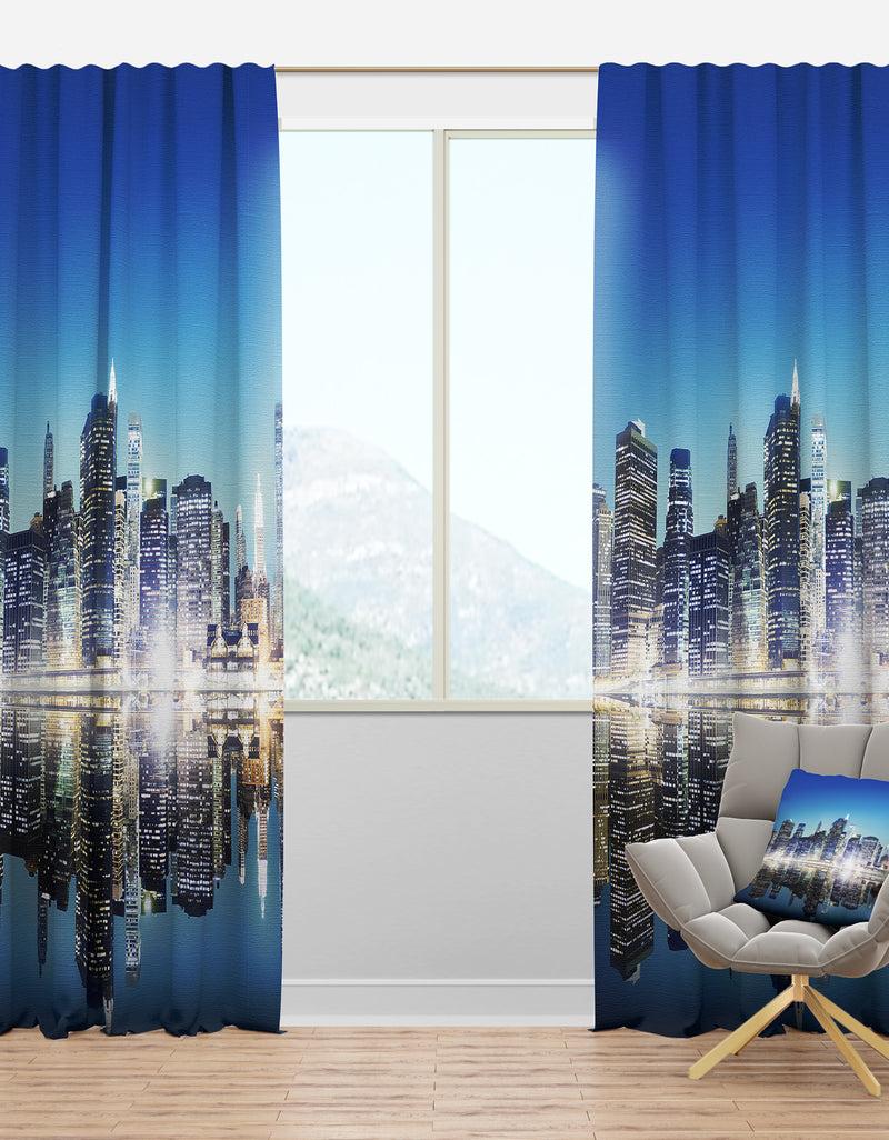 DesignQ Skyscraper on New York City - Cityscape Curtain Panels