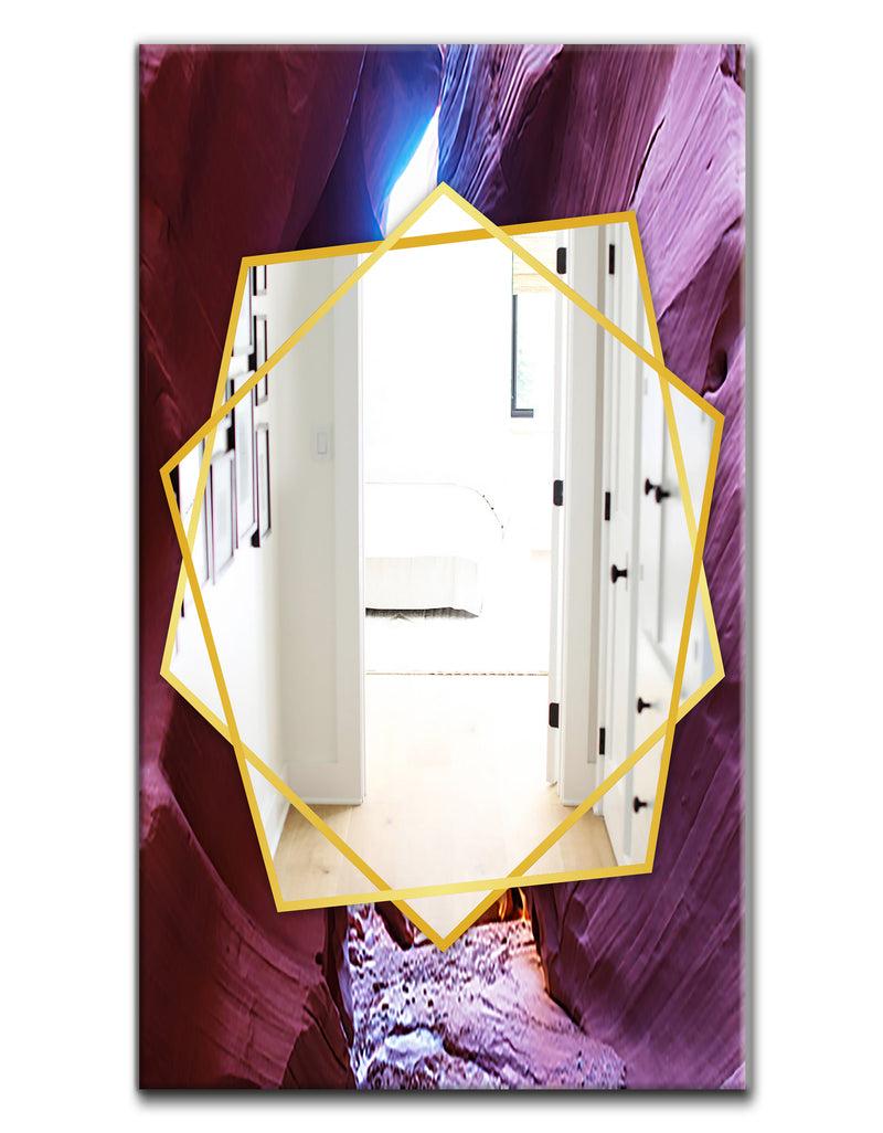 DesignQ Slot Canyon In The Upper Antelope - Traditional Mirror - Wall Mirror