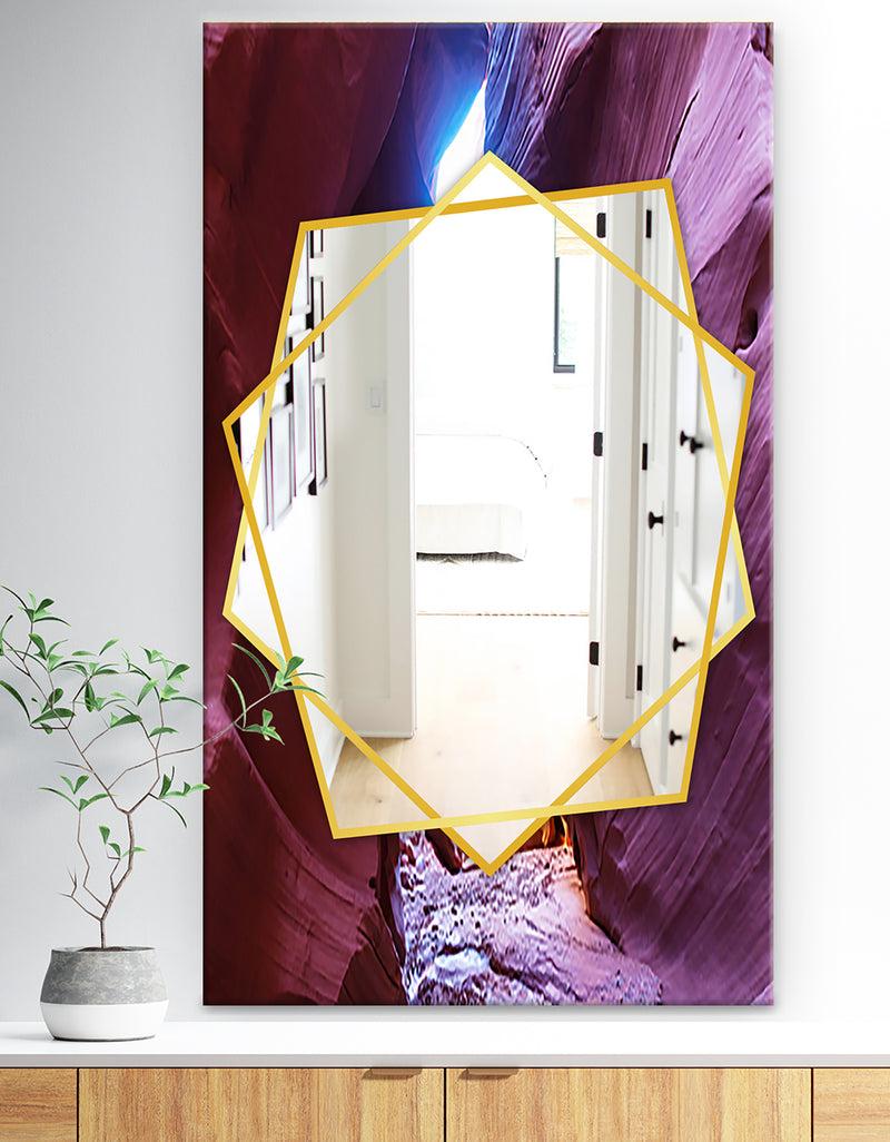 DesignQ Slot Canyon In The Upper Antelope - Traditional Mirror - Wall Mirror