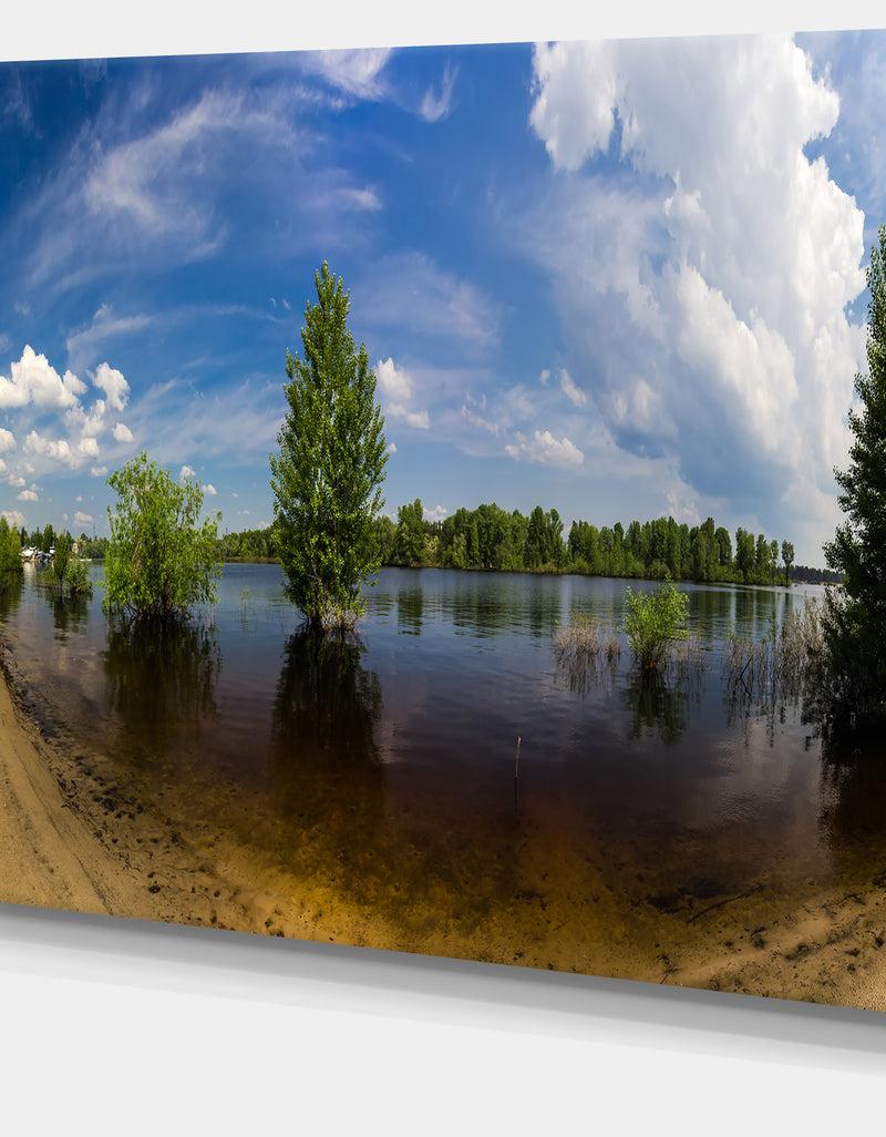DesignQ Small Flood Panorama - Landscape Canvas Wall Artwork
