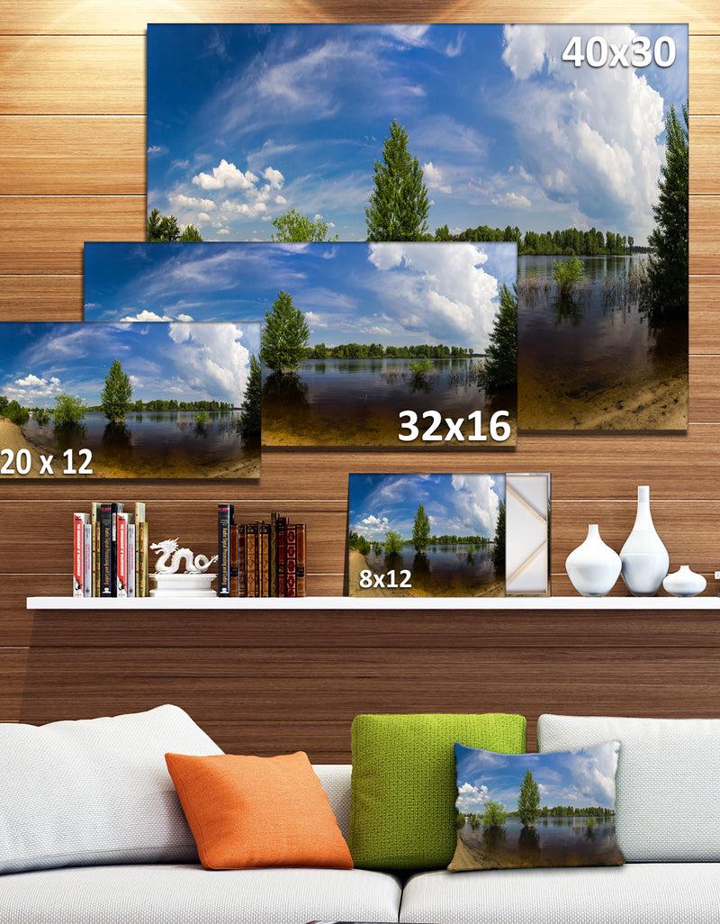 DesignQ Small Flood Panorama - Landscape Canvas Wall Artwork