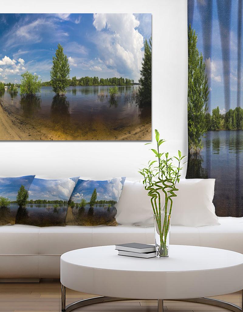 DesignQ Small Flood Panorama - Landscape Canvas Wall Artwork