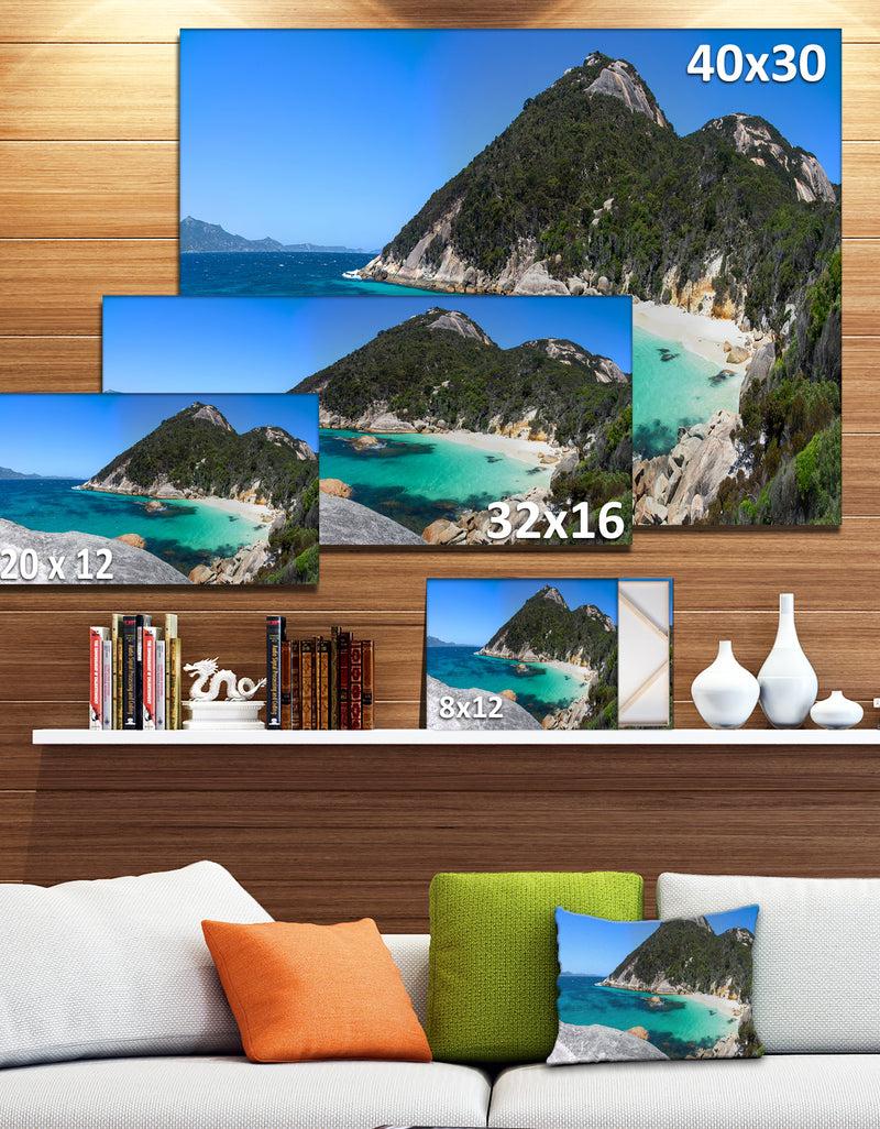 DesignQ Small Hidden Bay Panorama - Extra Large Landscape Canvas Art Print