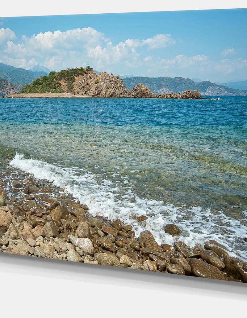 DesignQ Small Isle Turkey Panorama - Extra Large Seashore Canvas Art
