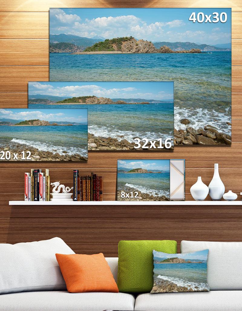DesignQ Small Isle Turkey Panorama - Extra Large Seashore Canvas Art