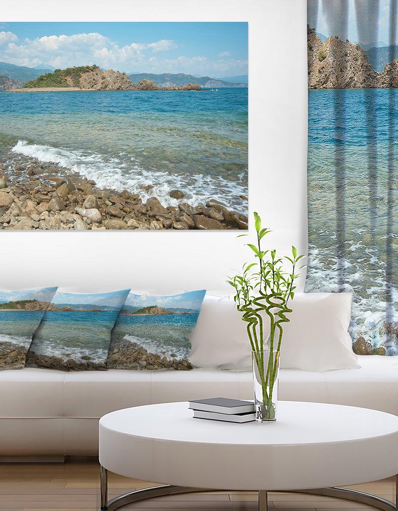 DesignQ Small Isle Turkey Panorama - Extra Large Seashore Canvas Art