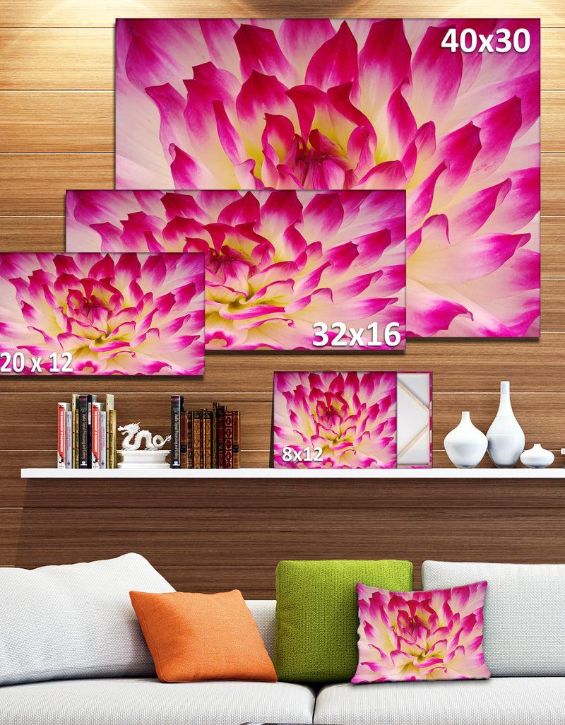 DesignQ Smooth Purple White Flower Petals - Modern Floral Canvas Wall Art