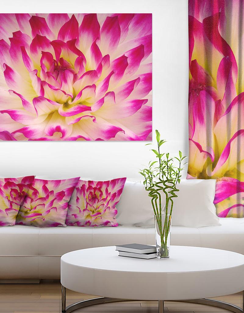 DesignQ Smooth Purple White Flower Petals - Modern Floral Canvas Wall Art