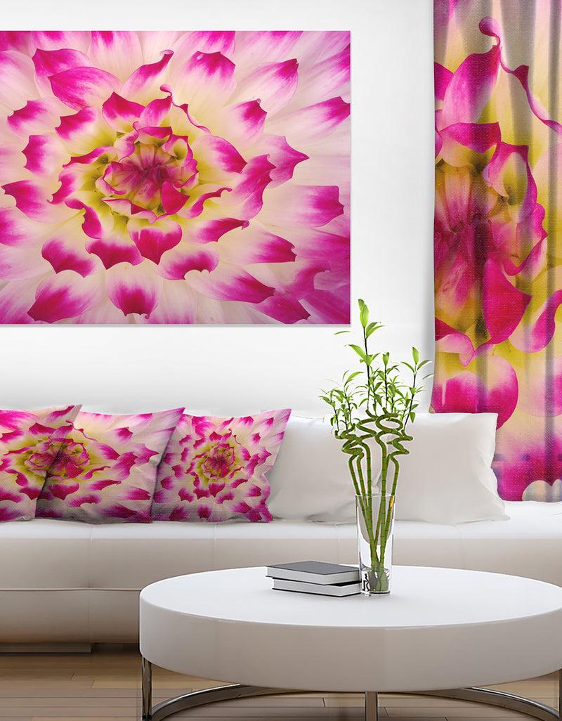 DesignQ Smooth White Rose Flower Petals - Modern Floral Canvas Wall Art