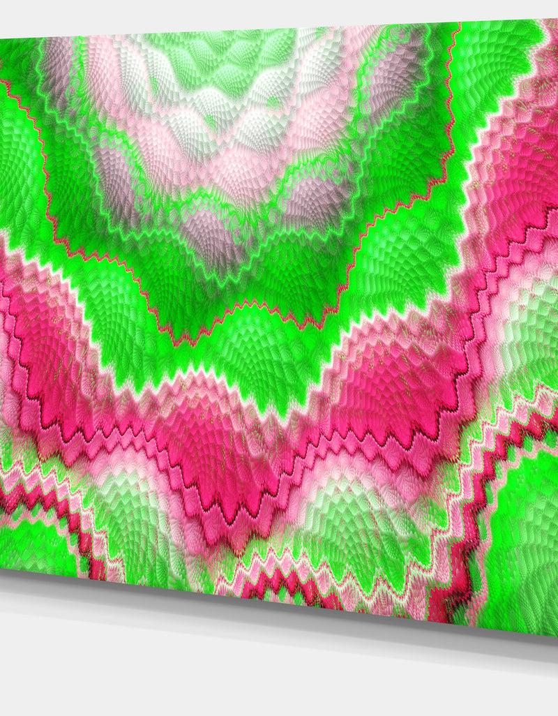 DesignQ Snake Skin Exotic Flower - Extra Large Abstract Canvas Art Print Canvas