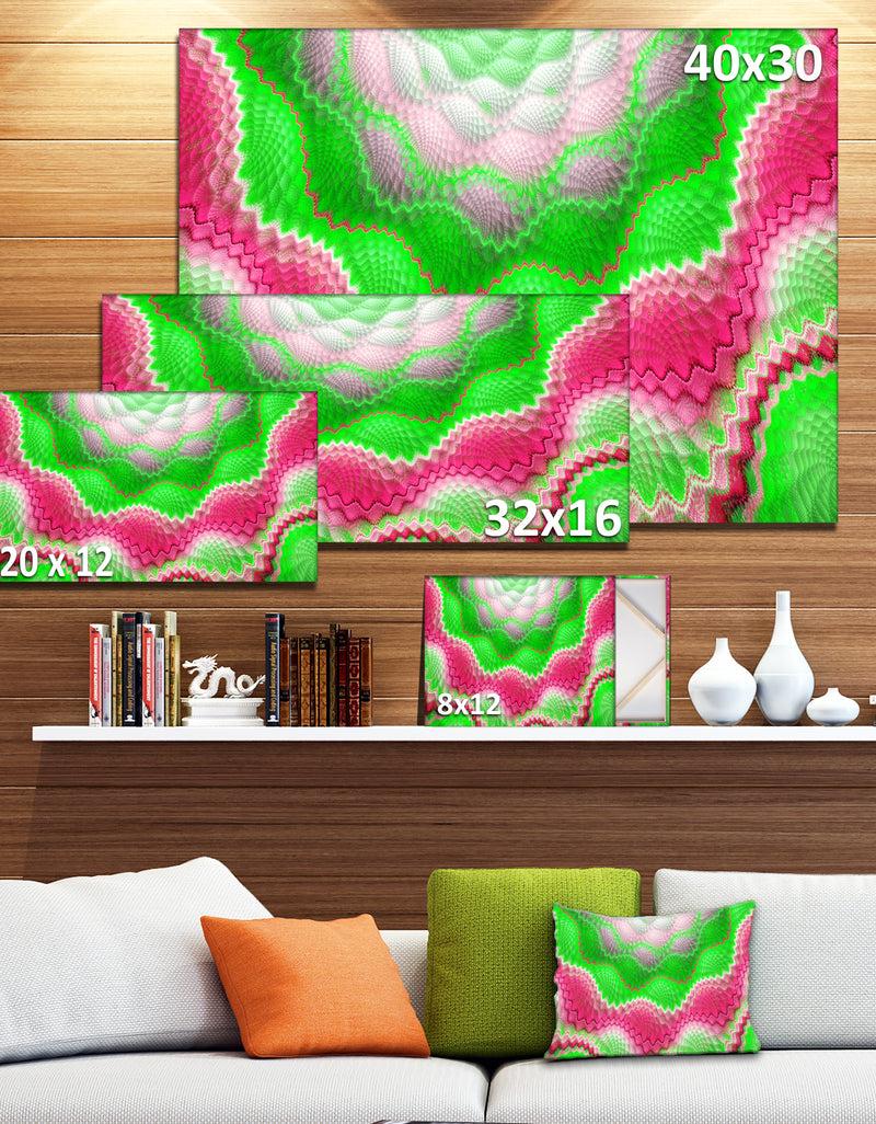 DesignQ Snake Skin Exotic Flower - Extra Large Abstract Canvas Art Print Canvas