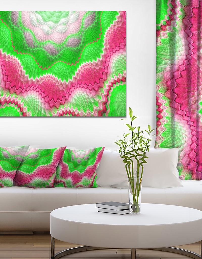 DesignQ Snake Skin Exotic Flower - Extra Large Abstract Canvas Art Print Canvas