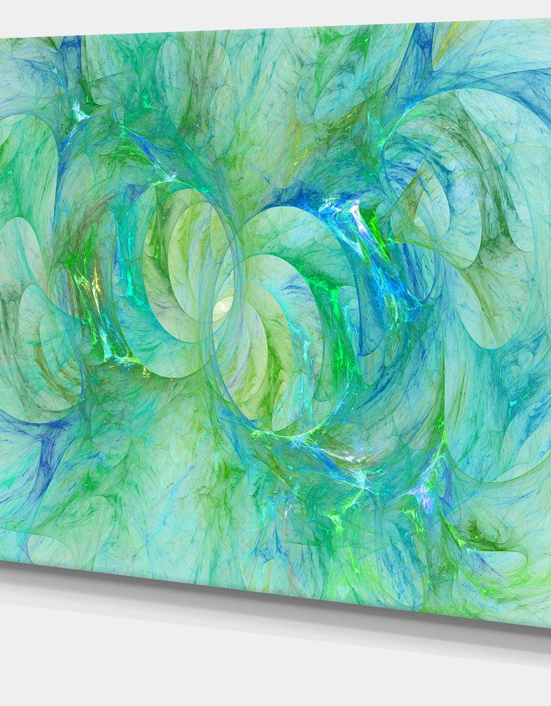 DesignQ Snow Fractal Glass Texture - Abstract Artwork On Canvas