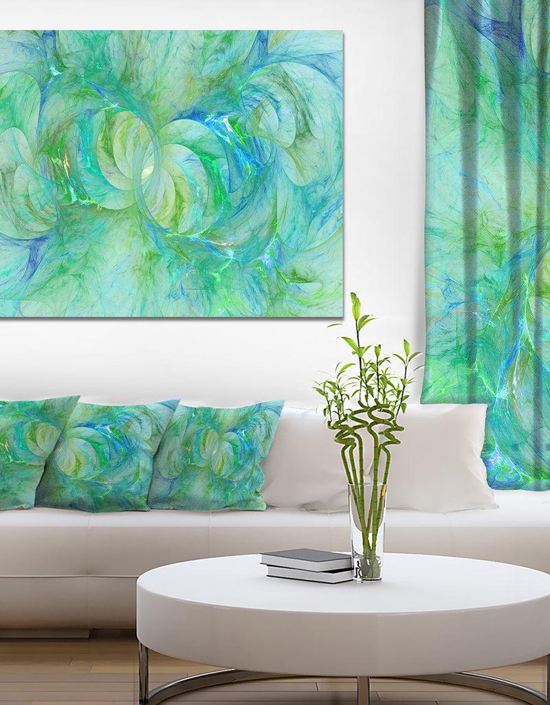 DesignQ Snow Fractal Glass Texture - Abstract Artwork on Canvas