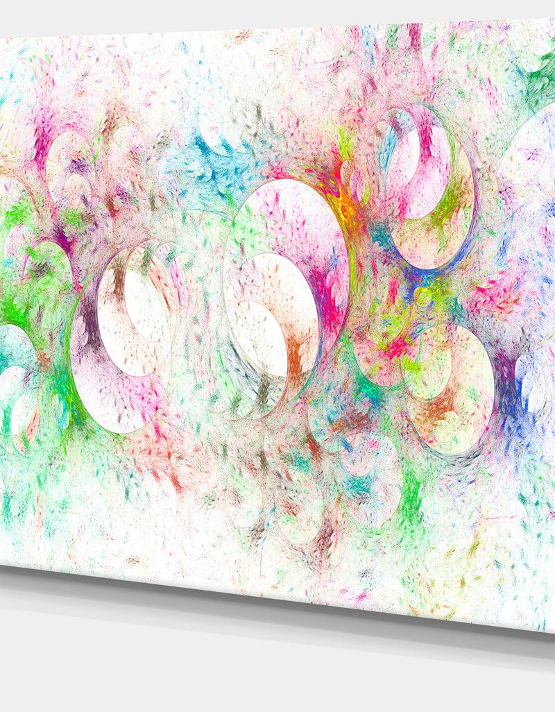 DesignQ Snow Fractal Ornamental Glass - Abstract Artwork On Canvas