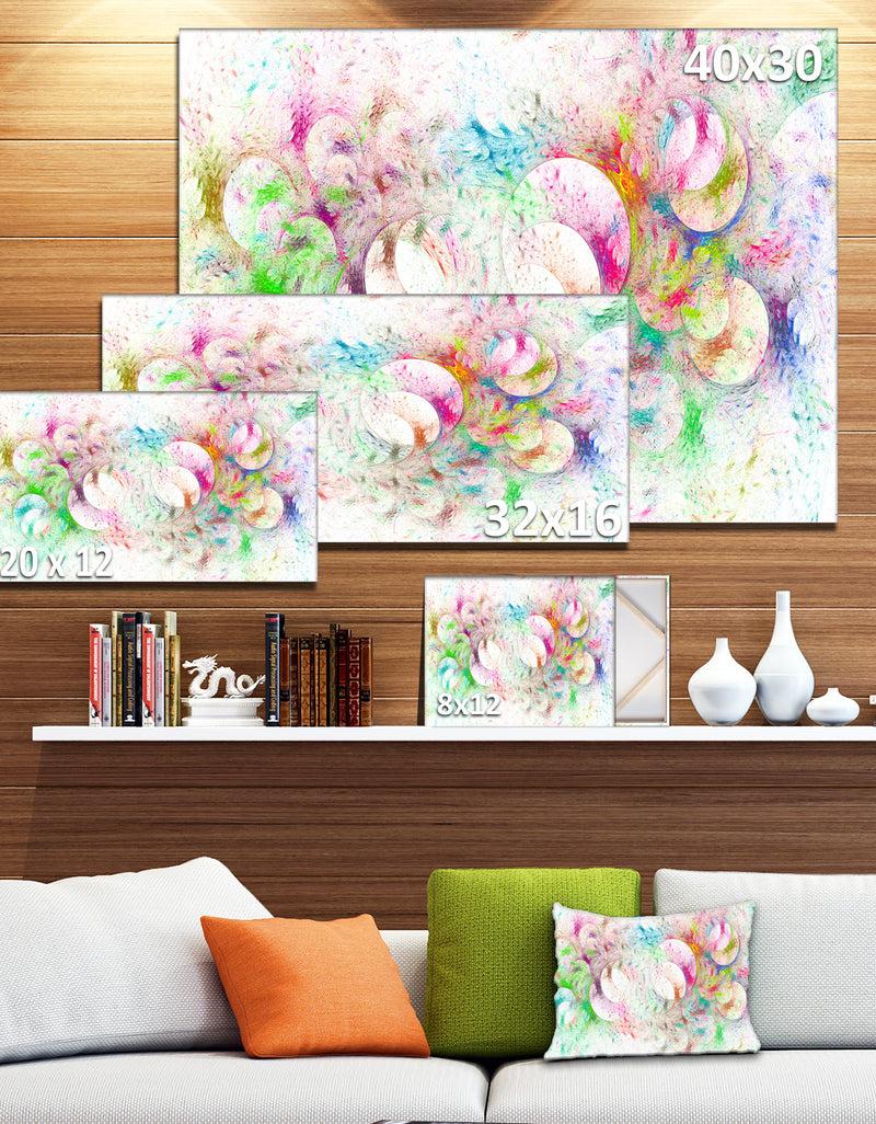 DesignQ Snow Fractal Ornamental Glass - Abstract Artwork On Canvas