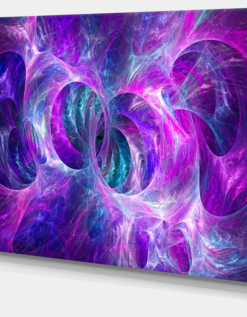 DesignQ Snow Purple Fractal Texture - Abstract Artwork On Canvas