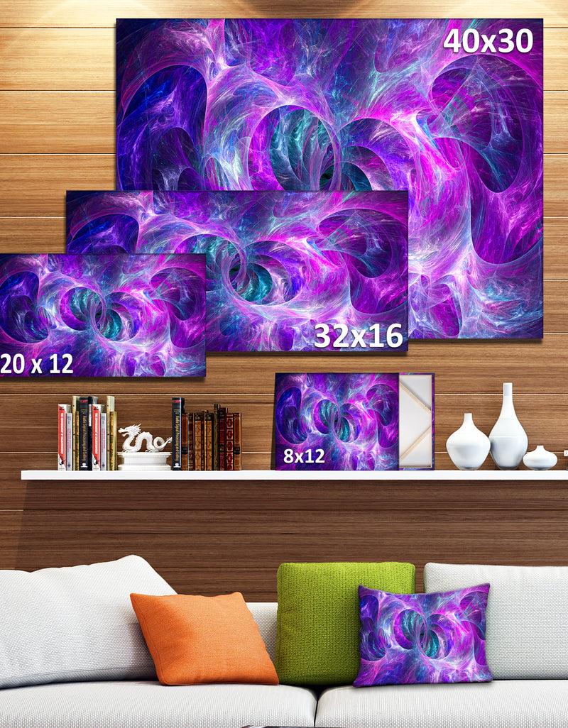 DesignQ Snow Purple Fractal Texture - Abstract Artwork On Canvas