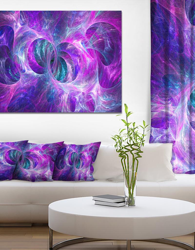 DesignQ Snow Purple Fractal Texture - Abstract Artwork on Canvas