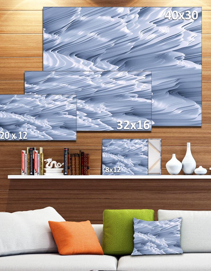 DesignQ Snowy Hills 3D Texture - Abstract Artwork On Canvas