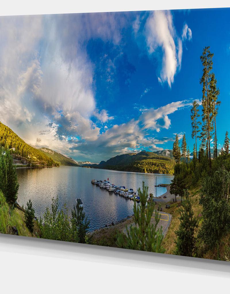 DesignQ Sognefjord In Norway Panorama - Landscape Canvas Wall Artwork