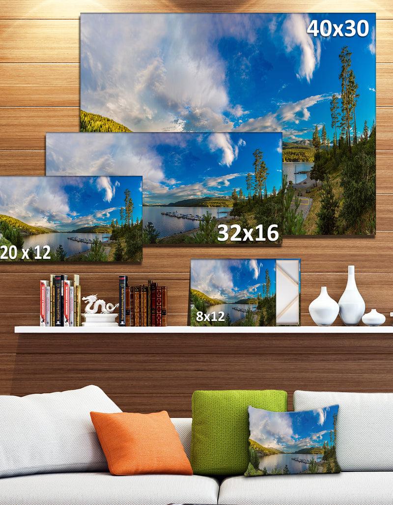 DesignQ Sognefjord In Norway Panorama - Landscape Canvas Wall Artwork